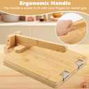Upgraded Bamboo Wooden Tortilla Press, 10 Inch Square Tortilla Maker with 60pcs Parchment Paper, Mexican Tortillera Presser Tortillas Pataconera Dough Press(COLOR:Wood Color)
