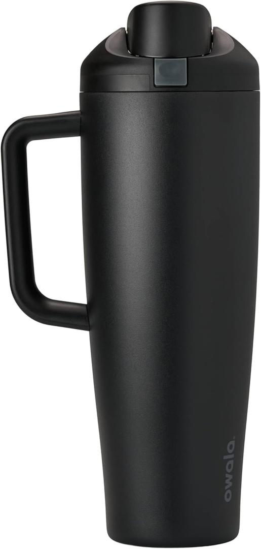 Owala FreeSip Tumbler Insulated Stainless Steel Water Bottle with Built-in Straw and Side Handle, For Travel, Work, School, and Sports, 40oz, BPA Free, Leak Proof, Very, Very Dark Owala FreeSip Tumbler Insulated Stainless Steel Water Bottle with Built-in Straw and Side Handle, For Travel, Work, School, and Sports, 40oz, BPA Free, Leak Proof, Very, Very Dark
