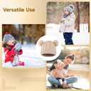 4 Pcs Knitted Winter Hat for Little One, Double Pom Beanie with Soft Knit Fabric, Warm and Breathable, Fits 03 Years, Cozy Cold Weather Hat for Little One, Multiple Colors Multicolor