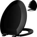 Angol Shiold PP Slow Close Toilet Seat (Elongated, Black)