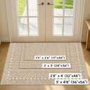HearthCraft Ultra Thin Door Mat Indoor Entrance, 32x48 Entryway Mat, Beige