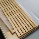 Houseables Low Coffee Table, Bamboo Coffee Table, Low Desk, Japanese Floor Desk, Folding, Collapsible, Foldable, for Sitting On The Floor, Living Room, Dining, Small Spaces, Tatami Furniture, Natural