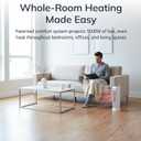 Lasko Oscillating Ceramic Tower Space Heater for Home with Overheat Protection, Timer, 22.5 Inches, Silver, 1500W, 5775