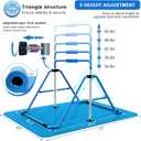 Gymnastics Bars, Adjustable Gymnastic Horizontal Bars for Kids
5-Height Adjustable 34.8"-50.8", Foldable for Home Training, Include Children Gymnastics Rings and Bar Pad, Indoor Outdoor