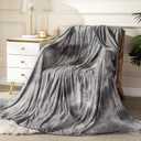 Topcee Cooling Blanket (90"x104"King Size) for Hot Sleepers,Absorbs Heat to Keep Body Cool for Night Sweats,100% Oeko-Tex Certified Cool Fiber,Breathable,Comfortable, Hypo-Allergenic, All-Season. (Grey Watercolor)