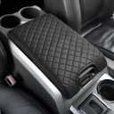 JOYTUTUS Center Console Cover Compatible with 2009-2014 Ford F150, Leather Armrest Cover Center Console Cushion Arm Rest Cover