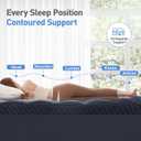 Dual Layer 3 Inch Memory Foam Mattress Topper Twin Size, 2 Inch Gel Memory Foam Plus 1 Inch Cooling Pillow Top Mattress Pad Cover, with 8-21 Inch Deep Pocket, Navy Blue