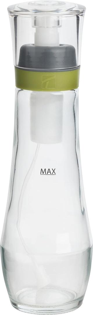 Trudeau Oil Spray Bottle, Glass, Plug-Free Filter for Baking Grilling, 10 oz