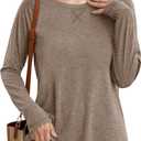 Girls Long Sleeve Shirts Cute Crew Neck Tshirts Kids Fall Back to School Tops Soft Clothes Size 120