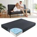 HOMBYS 8 Inch Memory Foam Futon Mattress Full Size, Split Foldable Futons Sofa Couch Bed Floor Mattress, Convertible Sofa Bed Mattress Fits Most Daybed and Futon Frames, 75" x 54"(Frame Not Included), 75inx54inx8in