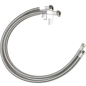 Faucet Water Supply Connector Line Braided Stainless Steel, Faucet Supply Line - 3/8 Female Compression Thread x 1/2 Female Iron Pipe Thread (3/8" Comp x 1/2" FIP) (2, 30 inch)