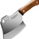 Meat Bone Cleaver Knife for Meat Cutting Handmade, Heavy Duty Butcher Axes, Hand Forged Bone Chopper, Full Tang Chopping Knife for Kitchen Outdoor BBQ Chirstmas Mother Father Gifts Idea Men