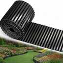 Corrugated Metal Garden Edging, 8'' x 45' Rustproof Edging for Landscape, Flexible Garden Border for Flower Bed, Garden Fence, Lawn, Paver Edging (Black)