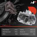 A-Premium Disc Brake Caliper Assembly with Bracket Compatible with Select Volvo Models - S60 2001-2007, S80 1999-2006, V70 2001-2007 - Front Driver and Passenger Side, 2-PC Set