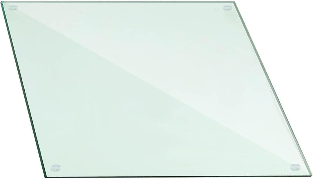 Landical 16" x 16" Rectangle Clear Tempered Glass Table Top 1/4" Thick Eased Corners Clear Tempered Top Patio Table Replacement with 10 Anti Slip Pads for Kitchen Coffee Dining Table
