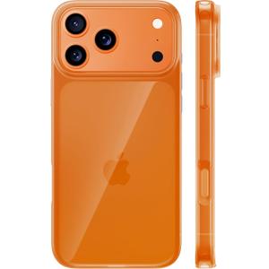 TORRAS for iPhone 17 Pro Max Case Crystal Orange, [Anti-Yellowing][Military-Grade Protection], Ultra Slim Anti-Scratch Back, Soft Bumper, Non-Slip Protective Phone Cover, Orange 6.9"