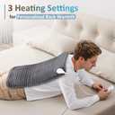 Comfytemp Heating Pad for Back & Period, FSA Eligible Electric Large Heat Pad, 2H Auto Off, Birthday Gifts for Women Men Mom Dad, HSA Approve Moist Neck Shoulder Legs Knee Heated Pad Washable, 12"x24" Gray