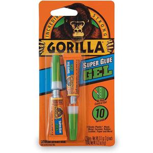 Gorilla Super Glue Gel, Two 3 Gram Tubes, Clear, (Pack of 6)