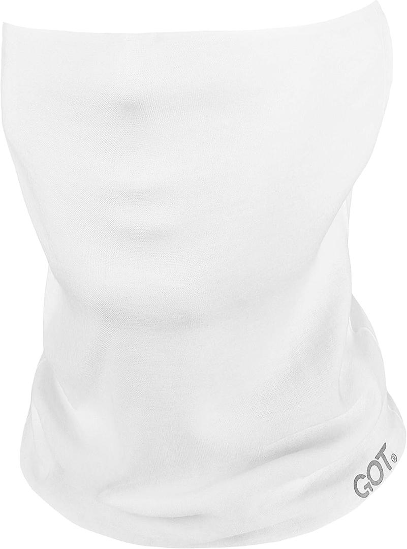 GOT Sports Lightweight Neck Gaiter for Men Women - Breathable Face Cover Sun Protection, Fishing, Hiking, Running & Cycling (White)