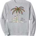 Mele Kalikimaka Hawaiian Christmas In July Hawaii Santa Sweatshirt Small