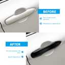 Snap-on Door Handle Cover Compatible for 2018-2025 2026 Toyota Camry Accessories No Adhesive Handle Protectors for 2020-2025 2026 Toyota Corolla Glossy Black