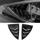 Rear Side Window Cover Louver Sport Style for Tesla Model Y 2021-2025 2026 Exterior Decoration Accessories, Triangle Window Visor & Anti-Scratch Guard (Bright Black, Model Y)