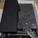 GYIIYUO 2 Drawer File Cabinet with 24'' Extended Desktop, Mobile Filing Cabinet, Rolling File Cabinet with Side Bag, Fabric Drawer, Fits A4/Letter Size, Printer Stand Home Office, Black