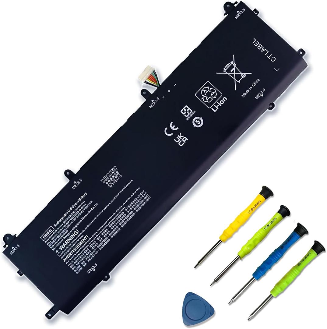 BN06XL Laptop Battery Replacement for HP Spectre X360 15-EB0005UR 15-EB0025TX 15-EB0035TX 15-EB0053TX 15-EB0083NR Series Notebook BN06072XL L68235-1C1 HSTNN-IB9A 68299-0055 11.55V 72.9Wh