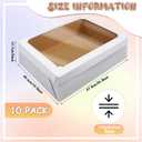 Funnymoom 10 Pcs Full Sheet Cake Box with Window,19.5 x 26.5 x 5 Inches