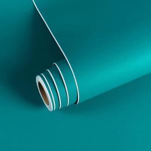 VEELIKE 15.7''x118'' Matte Turquoise Blue Wallpaper Peel and Stick Blue Contact Paper Waterproof Self Adhesive Blue Textured Wall Paper Decorative for Bedroom Wall Cabinets Countertops Shelves Vinyl