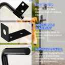 36 Inch Cane Bolt Gate Drop Rod, Square Heavy Duty Gate Latch, Cane Bolts for Wood Vinyl Metal Fences Gates-(Black Finish,1 Pack)