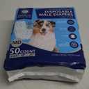 American Kennel Club Male Dog Wrap, Disposable Diapers with Wetness Indicator, Medium, 50 Count (MD Waist Size 18 - 25 in)