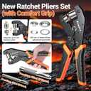 Preciva Grommet Tool Kit of 3/8" and 1/4", Interchangeable Double Head Handheld Grommet kit with 280pcs Eyelets and Grommets for Tarp Leather Fabric