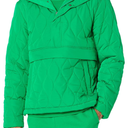Amazon Essentials Men's Anorak Hooded Quarter-Zip Puffer Coat Green 4XL