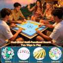 Leodun EVA Floating Mahjong Table for Pool, 32x32 Water Game Float for Adults, Poker Dominoes Card Tray for Beach Hot Tub Lake