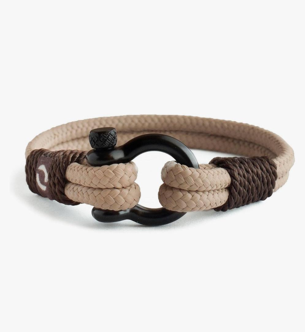 Mens Rope Bracelet - Stainless Steel Black Shackle, Extremely Durable and Scratch Resistant Waterproof Paracord, Handmade, Nautical Wristband for Men B-2-9 Pack of 2