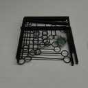5 Pcs Clothing Display Rack Retail Clothing Rack Boutique Display Shelves Wall Mounted Metal Black Garment Hanger with 5 Hanging Rings for Boutique Shop Closet Retail Garment Laundry Balcony