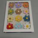 Extra Large 3D Flower Cute Fridge Magnets for Locker, Colorful Strong Decorative Funny Refrigerator Magnets for Whiteboard, Kitchen, and Office (Extra Large & 12 Colors)