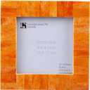 Handicrafts Home 4 by 4 Orange Picture Frame  Handmade Rustic Photo Frame for Shelf Decor, Bone inlay Frames for Desk & Bedroom Decor, Perfect for Home Decor, Wedding, Graduation, Or Milestone Photos