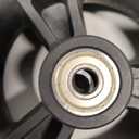 7in Wheel Replacement for Wheelchairs, Heavy Duty Solid Front Wheelchair Wheel Solid Tire Wheel Assembly