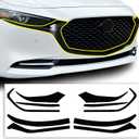 BOGAR TECH DESIGNS for Mazda 3 2019-2026 Front Chrome Delete Precut Vinyl Overlay Kit, Gloss Black Blackout Trim
