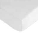 American Baby Company 100% Natural Cotton Fitted Crib Sheet 52" x 28" - Soft, Breathable, Hypoallergenic & Gentle Toddler Bed Sheet, White, Neutral for Boys & Girls