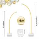 Balloon Arch Kit,Free Bending Shape 8.2FT & 5FT Half Balloon Arch Stand with Base for Birthday Wedding Baby Shower Graduation Party Decorations(Gold)