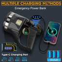 Spotlight 2000000 Lumens, 6 Modes Super Bright LED Rechargeable Spotlight Flashlight with Cob Light, Tripod, Strap, 15000mAh 18Hrs IPX7 Waterproof Spot Lights Outdoor Handheld for Boating, L