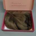 Ms Taj Hair Topper 12 Inch Hair Toppers for Women with Thinning Hair 6.5"x6.5" Large Base Synthetic Hair Topper with Bangs Fiber Wiglets Ladies-Ash Light Brown with Highlights