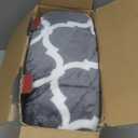Homemate Heated Blanket Electric Throw - 50x60 Heating Blanket with 10 Fast Heat Levels 8 Hours Auto Off Soft Cozy Flannel Over-Heated Protection ETL Certification Keep Warming in Home (Grey Geometry)