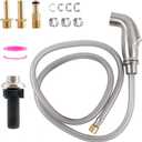 Universal Kitchen Side Sprayer Compatible with Moen Faucet, Kitchen Sink Faucet Sprayer Replacement with Quick Connector/Hose/Holder, Pull Out Sprayer Head Replacement, Easy to Install, Brushed Nickel