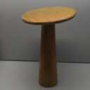 Farmhouse Pedestal Small End Table Round Martini Table Wood Plant Stand Rustic Drink Table for Small Space Living Room, Bedroom, Black 