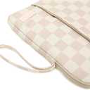 Laptop Sleeve 13.3 inch14 Inch, 15.6inchWater Resistant Traveling Computer Cover with Handle, Shockproof Protective Carrying Laptop Case (Y8-Khaki Checker, 12.5 inch-13.5 inch)