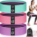 WALITO Resistance Bands for Working Out, Fabric Exercise Bands for Legs and Butt, Workout Bands for Women and Men, Booty Band for Yoga Starter Set, Pilates, Rehab, Fitness and Home Workout